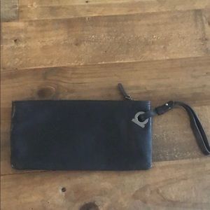 Ferragamo black clutch